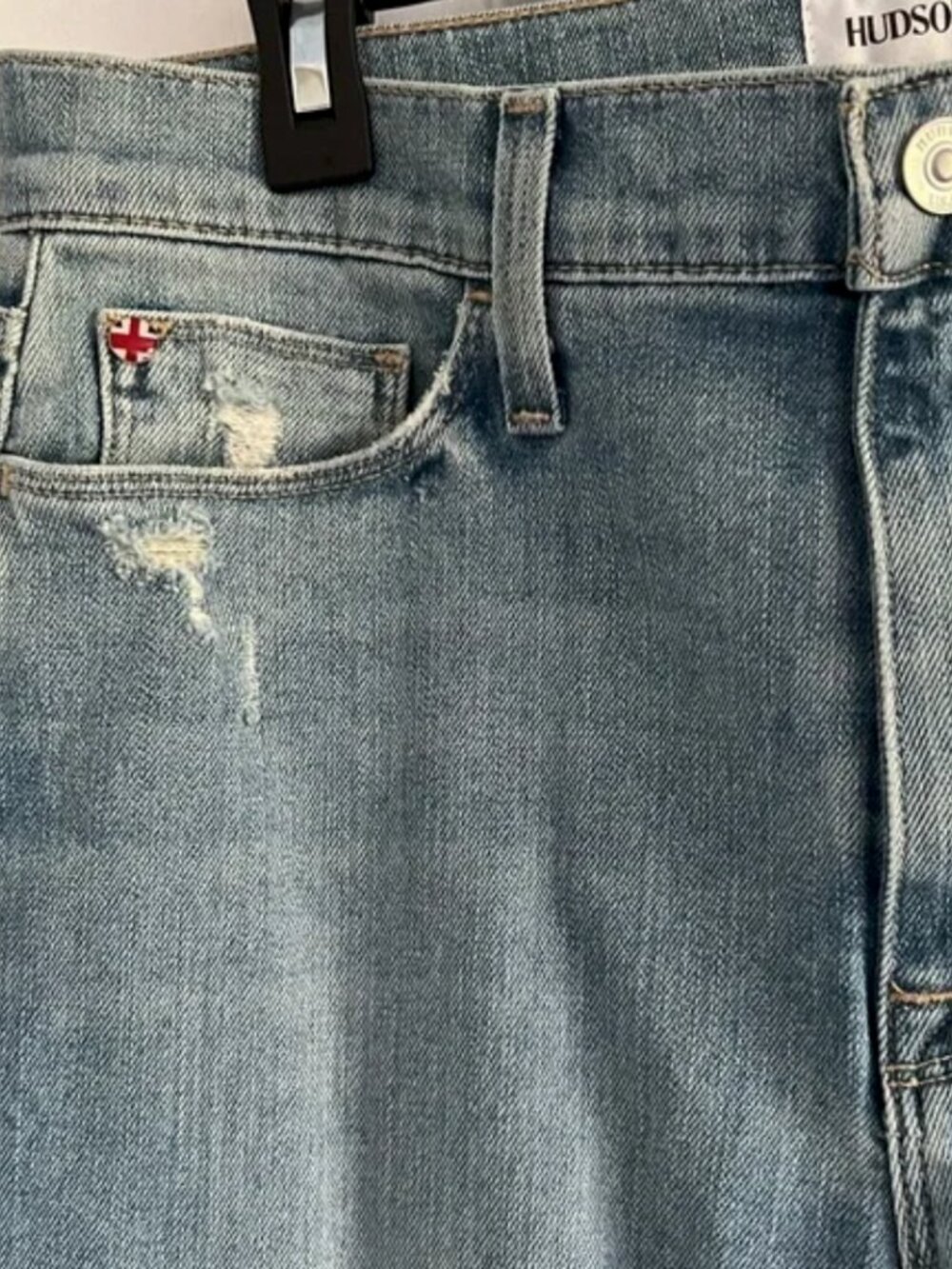 Hudson Jeans Blair Distressed High Rise Straight Leg Jeans 26 - Picture 2 of 4